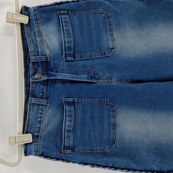 So Me Wide Leg Denim Jeans Size Small Braid Side Detail oversized high waisted - Picture 6 of 16